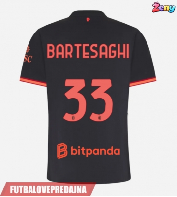 Lacne Ženy Futbalové dres AC Milan Davide Bartesaghi #33 2026-27 Krátky Rukáv - Tretina